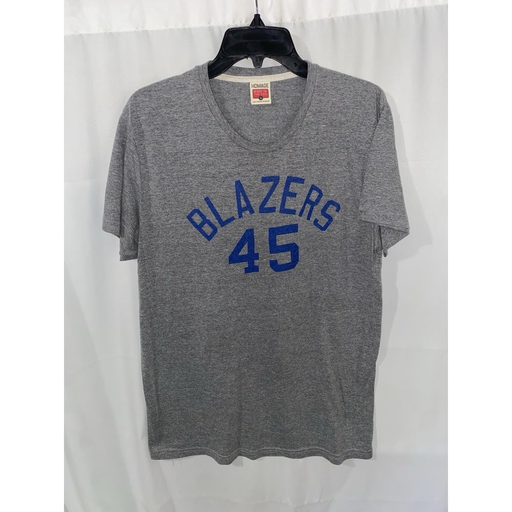 Homage Blazers‎ 45 Gray T Shirt Large
